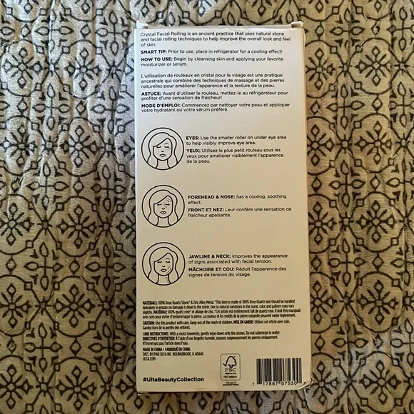 New in Box (unopened) Ulta Beautyuty rose quartz roller - Picture 2 of 2